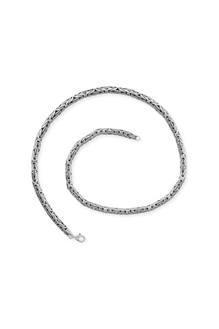 925 Ayar Gümüş Erkek Zincir, El Yapımı Erkek Zincir, Zincir Takı, Erkekler İçin Kolye, Kral Zinciri Gümüş