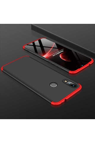 Galaxy M20 Kılıf Zore Ays Kapak Siyah-Mavi
