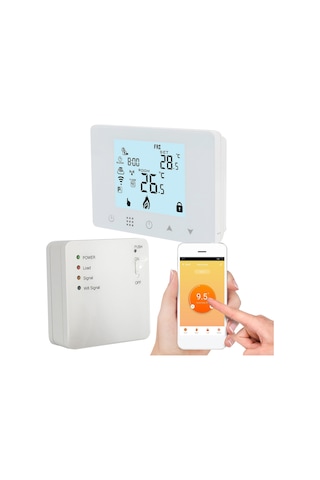 AS-882K Wifi TAŞINABİLİR KABLOSUZ AKILLI KOMBİ KONTROL TERMOSTATI