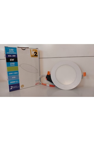 10 Adet Global K2 Kdl400 6w 6500k Beyaz Smd Yuvarlak Slim Led Panel