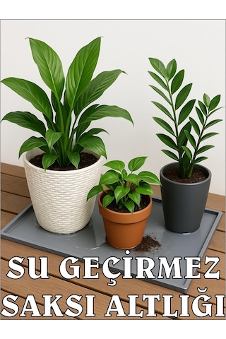 Silikon Saksı Altlığı Ve Viyol Tepsisi 60x40 Cm - Su Geçirmez Bitki Koruyucu Mat, Fide Yetiştirme Ve Çiçek Altlığı, Yükseltilmiş Kenarlı Saksı Tabla