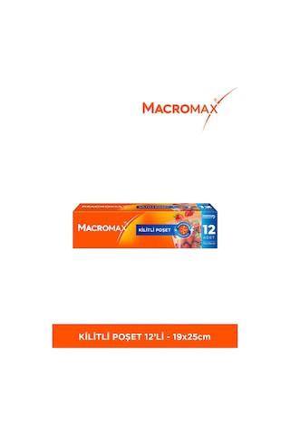 Fermuarlı Kilitli Poşet 12 Adet 20x25 Cm , Çok Kez Aç Kapa Pratik Saklama Poşeti