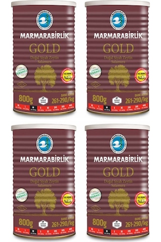 Marmarabirlik Gold Teneke Zeytin 800 Gr X 4 Adet