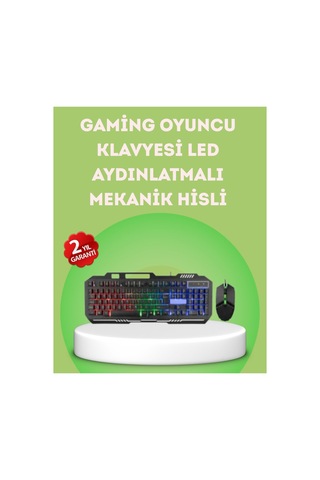 Klavye Ve Mouse Seti Pg8018 Dayanıklı Tuşlar Hızlı Komut - Hs08373690-5588 Renkli