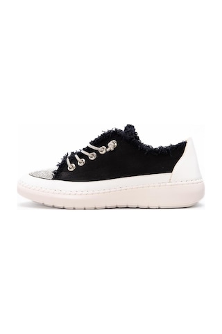 Erkan Saçmacı Vanessa Siyah Denim Taşlı Sneaker
