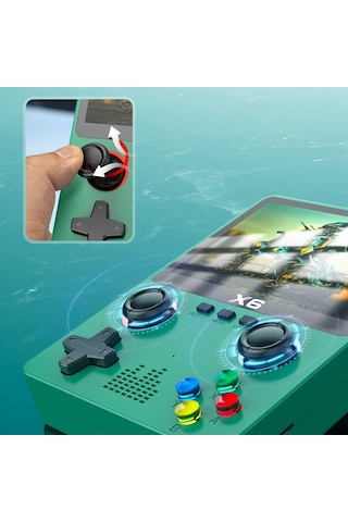 Cbtx X6 HD 3.5'' Ekran El Oyun Konsolu Dahili Video Oyunları Makinesi Çift Joystick