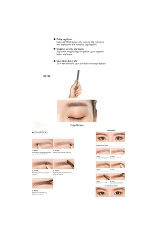 Missha Perfect Eyebrow Styler Kaş Kalemi Gray Brown