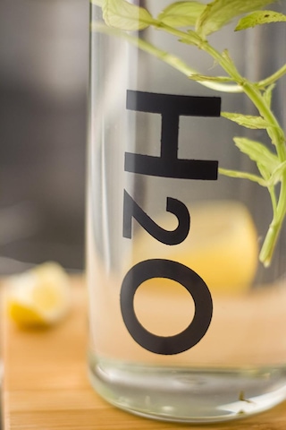 H2o Borosilikat Cam Matara Vakum Kapaklı Su Şişesi Suluk Gri 1000 Ml Sarı