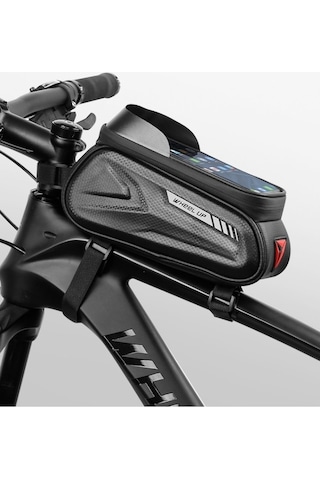 Didadodo 7 Su Geçirmez Dokunmatik Ekran Bisiklet Çantası Kadro Üstü Çanta Beyaz Beyaz