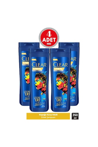 Men Kepeğe Karşı Etkili Şampuan Legend By Cr7 Cristiano Ronaldo 350 Ml 4 Adet