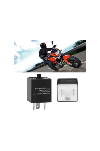 Yaozixa 12v Motor Ve Araçlar İçin Led Sinyal Flasher Röle, 3-pin, Frekans Ayarlanabilir, Otomatik Koruma Özellikli
