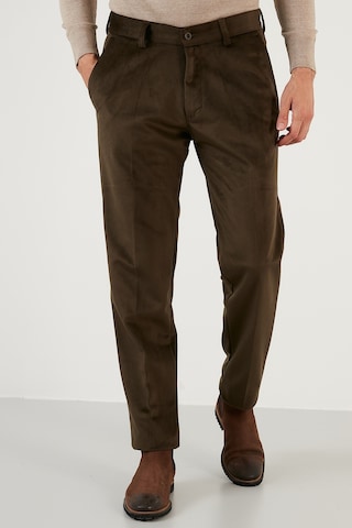 Buratti Normal Bel Regular Fit Düz Paça Erkek Kadife Pantolon 645Merlin Haki