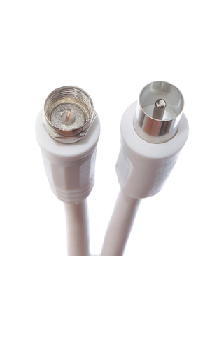 F Tipi 75 Ohm Erkek Anten Kablosu 5 Metre, Tv, Uydu Ve Receiver Bağlantısı İçin Uyumlu