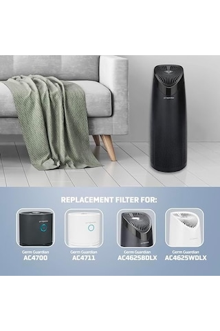 Germ Guardian Flt4700 360 Derece Gerçek Hepa Gerçek Hava Temizleyici Yedek Filtre M, Germguardian Ac4700 İçin Aktif Karbon Filtreli