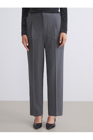 Lcwaıkıkı Classic Gri Loose Fit Kadın Pileli Pantolon