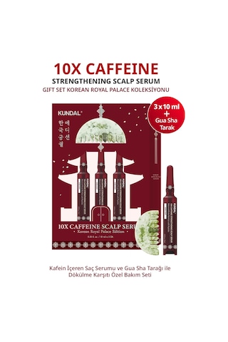 Dökülme Karşıtı Bakım Seti Kundal 10x Caffeine Strengthening Scalp Serum Gift Set
