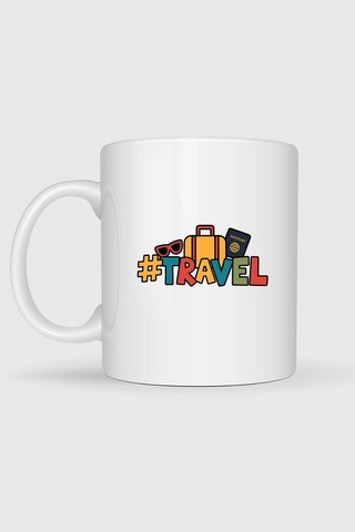 Travel - Bavul Ve Pasaport Baskılı Kupa Bardak