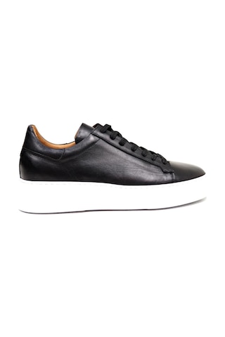 Siyah-beyaz Hakiki Deri Sneaker Ayakkabı 632.2501-siyah Siyah