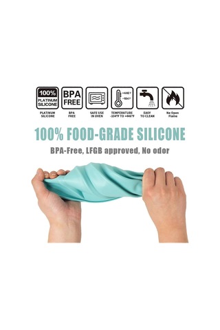 Silikon Yuvalı Tavalar, 2 Parça Yapışmaz Pişirme Kalıpları Kek, Jöle, Jelatin, Ekmek, Jelatin İçin, 9,5 İnç Mavi Çok Renkli