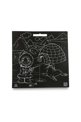 Funny Mat Black Kutup - Tebeşirli