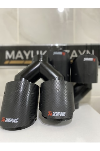Akrapovic Karbon Egzoz Ucu Çift Çıkış 100mm Sağ Sol Set --mayukd