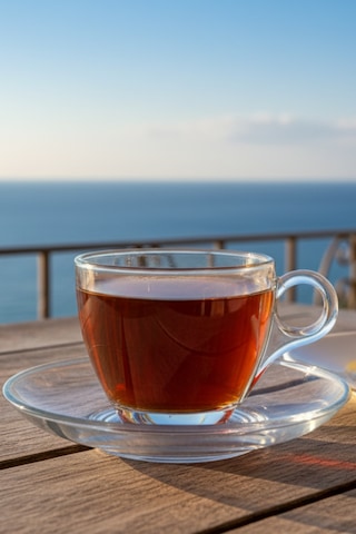 Natura Cam 12 Parça Cam Çay Seti 190 Ml Bardak & Tabak Beyaz