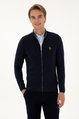 U.S. Polo Assn. Erkek Triko Hırka Pamuk 2227188 Lacivert