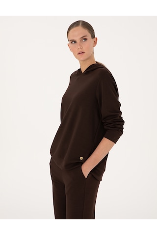 Pierre Cardin Kadın Kahverengi Sweatshirt 50314972-vr029 Kahverengi