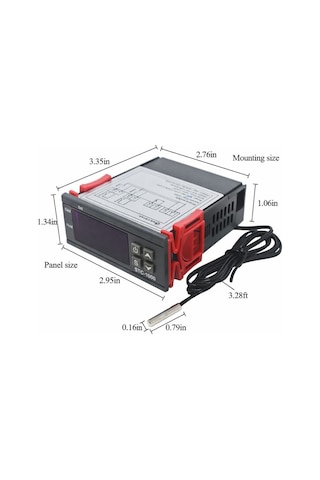 Stc-1000 Ac 110-220v 10a Lcd Ekranlı Ntc Sensörlü Sıcaklık Kontrol Modülü