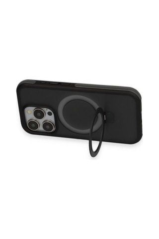 Joko Apple Uyumlu, iPhone 15 Pro Zorda Airbag Magsafe Standlı Kapak - Lacivert