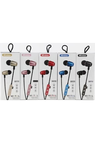 MS-T14 Hafıza Kartı Takılabilir Metal Bluetooth Kulak içi Kulaklık