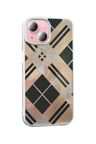 Apple Uyumlu iPhone 14 Kılıf Desenli Zore Mep Kapak Geometrik