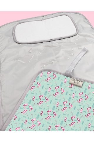 Anne Bebek Bakım Örtüsü Alez Yenidoğan Alt Açma Değiştirme Flamingo Organizer Ped Minder ÇiftTaraflı