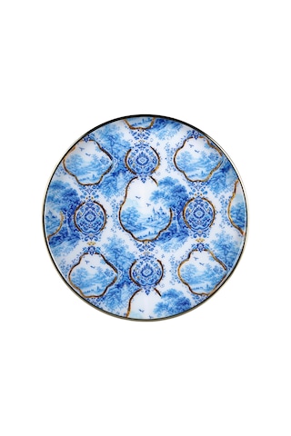 Lucky Art Blue Heritage Dekoratif Tepsi 36cm Lyvu 019 Çok Renkli