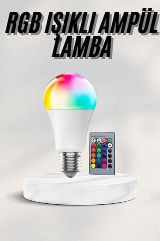 Akıllı Rgb Led Ampul Led Uzaktan Kumandalı Renk Değiştiren Ampul - Bayi Depom Diğer 44005331