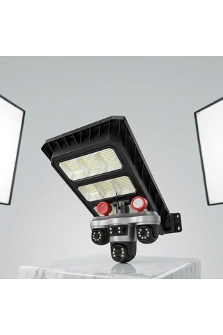 3 Lens Solar Güvenlik Kamerası Hareket Algılama Ve Led Dış Mekan Aydınlatma