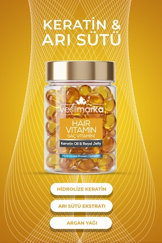 Yeşilmarka Keratin Oil & Royal Jelly Saç Vitamini 30 Kapsül