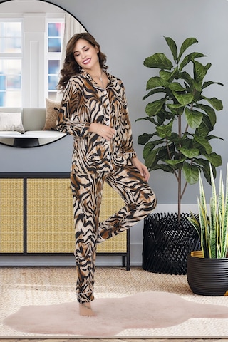 Bebekokusu Rahat Ve Şık Kadın Pijama - Leopar LEOPAR