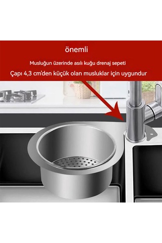Lavabo İçin Paslanmaz Çelik Su Filtresi Sepeti