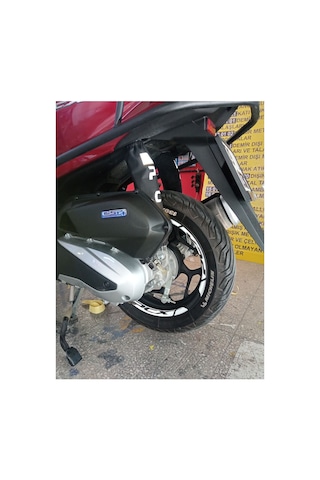 Honda Pcx Uyumlu Beyaz Kesimli Jant Şerit Sticker