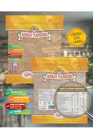 2'li Paket 1 Paket Ekşi Hamurlu Çavdar Lavaş Ekmeği - 1 Paket Ekşi Hamurlu Yulaf Lavaş Ekmeği