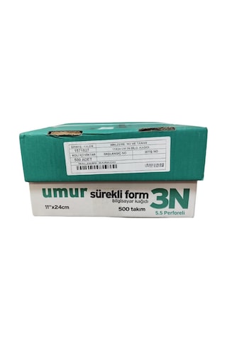 Umur Sürekli Form 11x24 3 Nüsha 5.5 Perforeli 500 Lü