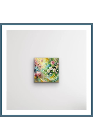 Agc Uygun Sepet İlkbahar Mevsimi Kanvas Tablo 60x60cm Agc Çok Renkli