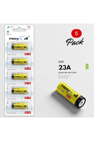 Maxycell 5 Adet 23a Piller 12v - A23 L1028 Mn21 Gp23a Maxycell 5 Adet 23a Piller 12v - A23 L1028 Mn21 Gp23a