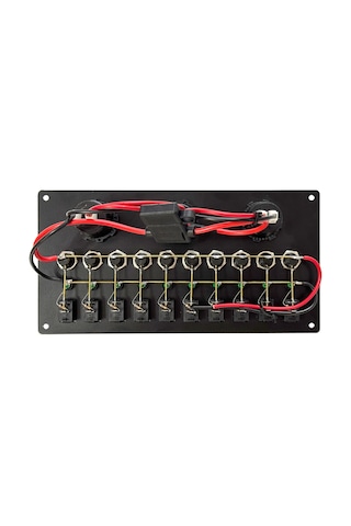 Goldsea Switch Panel 10 Anahtar 12/24V Sigorta Paneli