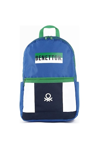 Benetton Okul Sırt Çantası 3 Bölmeli Mavi 04275