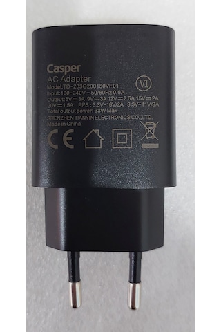 Casper X40 Telefon Şarj Cihazı Type C 33w Süper Hızlı Renk - Siyah