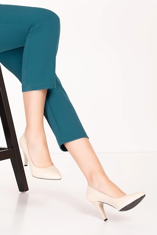 Gondol Hakiki Deri Stiletto-vdt.25 Krem