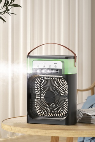 Blic Bwfn10 5 Başlıklı Buharlı Klima Fanı 600ml Su Hazneli Siyah Usb-c Şarjlı Masaüstü Air Cooler