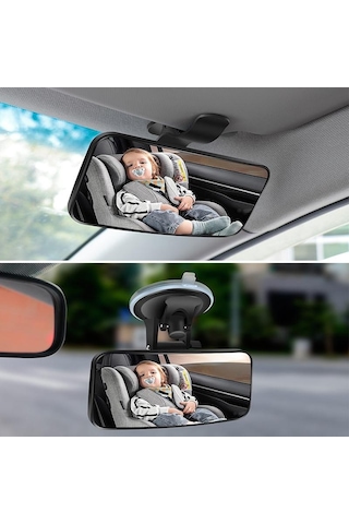 Seametal Araba İç Ayna Bebek Aynaları Pano Vantuz Ön Cam Güneşlik Plaka Klipleri Yardımcı Dikiz Aynası Gözlemleyin Clamp Oval